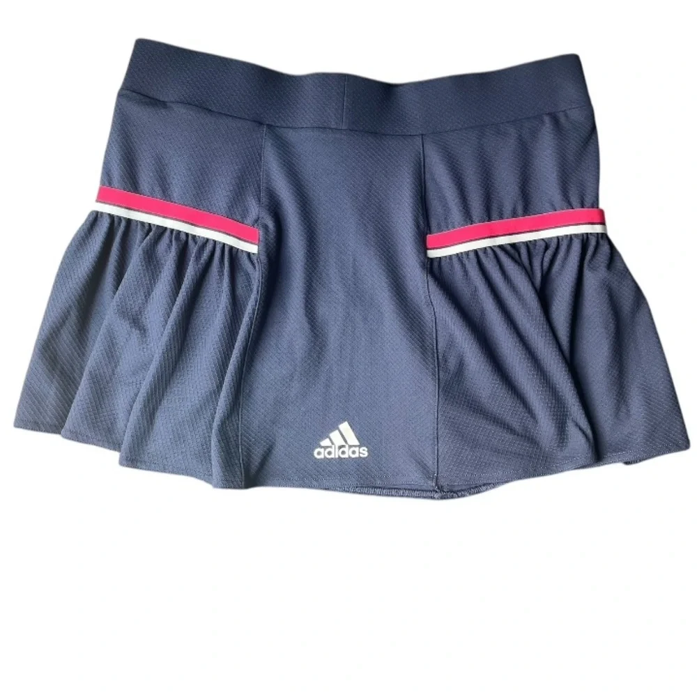 Adidas Women's Navy Skirt with Pink Accent Climate Skirt Size M